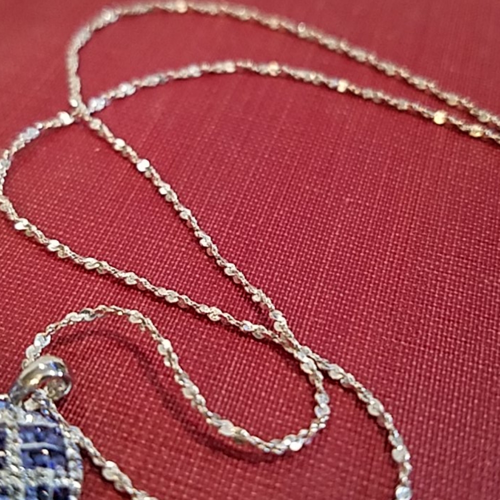 NIB Sterling Silver & Swarovski Crystal Necklace - Picture 8 of 12